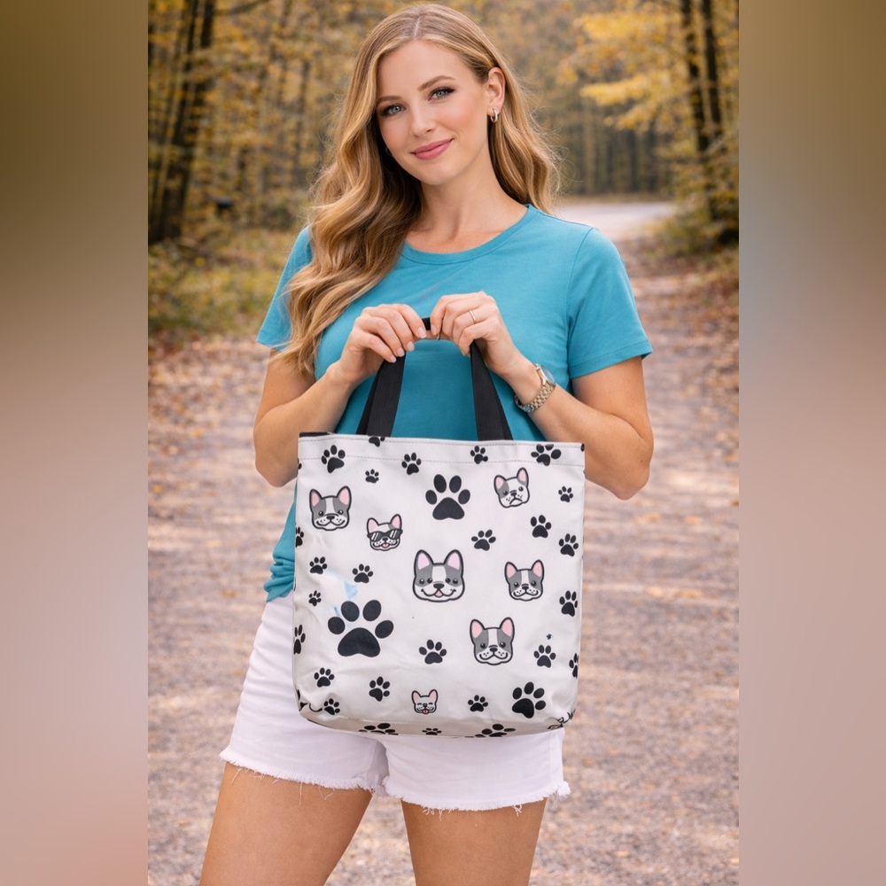 Cute Dog Print Tote Bag NWOT